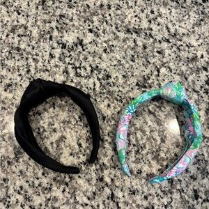 J. Crew/Lily Pulitzer Black and Patterned Headband Set